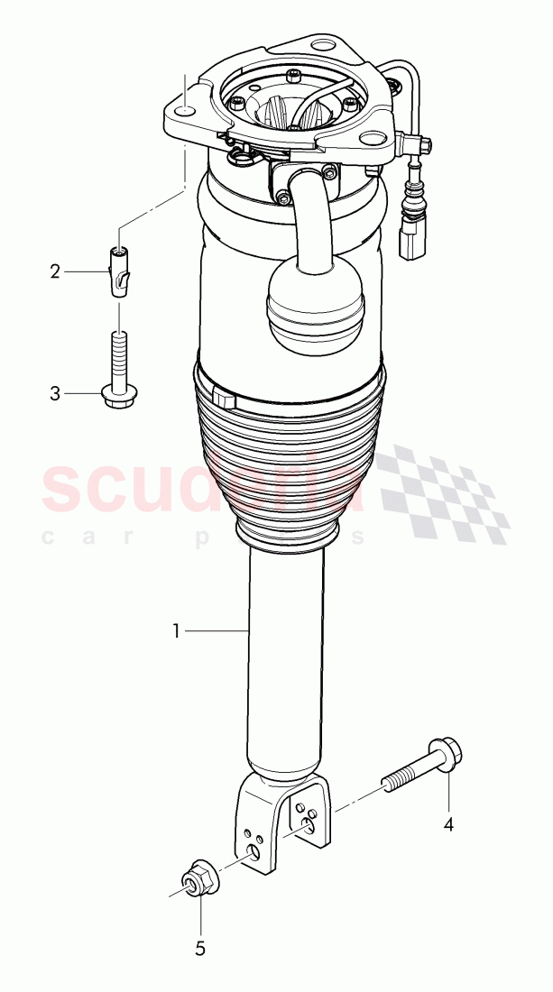 suspension strut, complete of Bentley Bentley Continental Supersports Convertible (2017+)