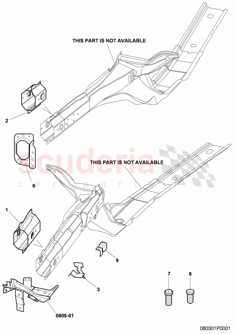 repair plate, Longeron of Bentley Bentley Continental GT (2003-2010)