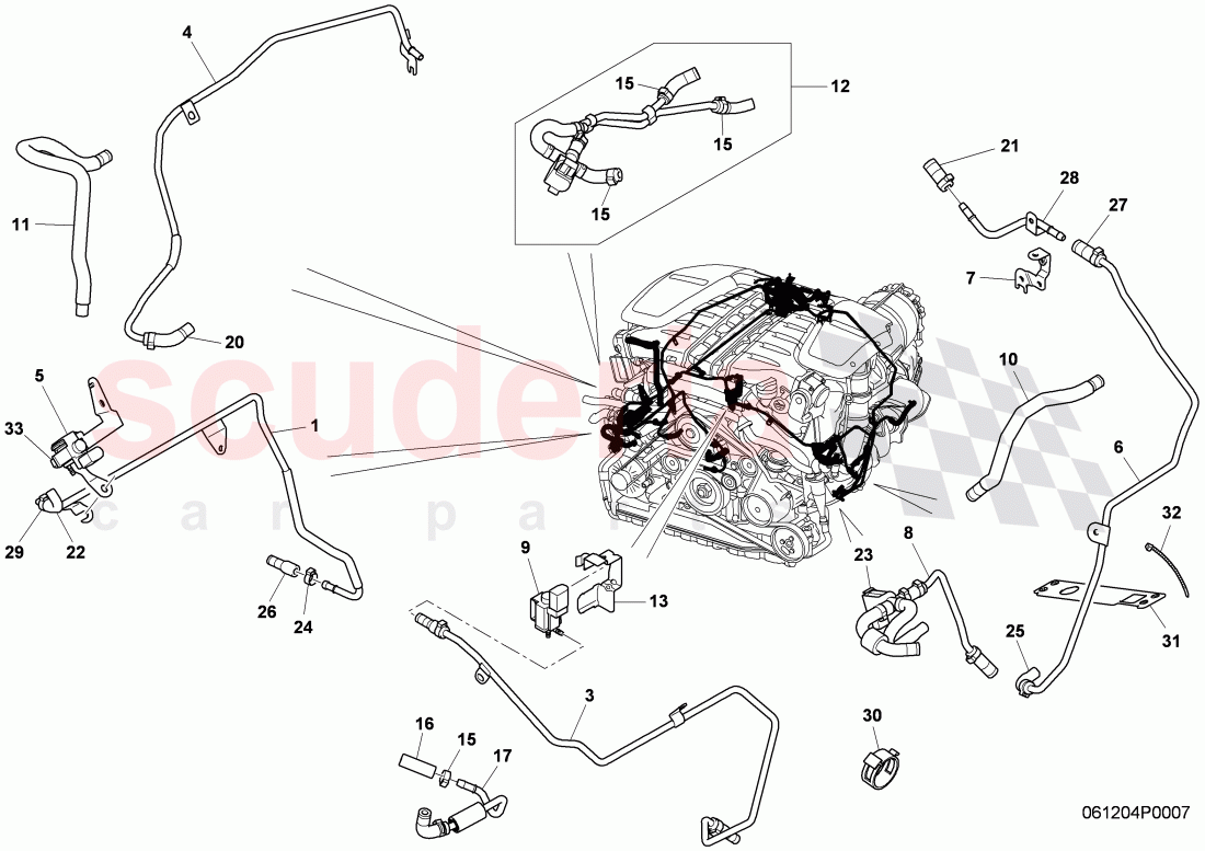 vacuum system, (For turbocharger), D >> - MJ 2010 of Bentley Bentley Continental Supersports (2009-2011)