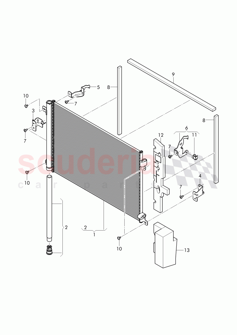 air condtioner condenser, D - MJ 2017>> of Bentley Bentley Mulsanne (2010+)