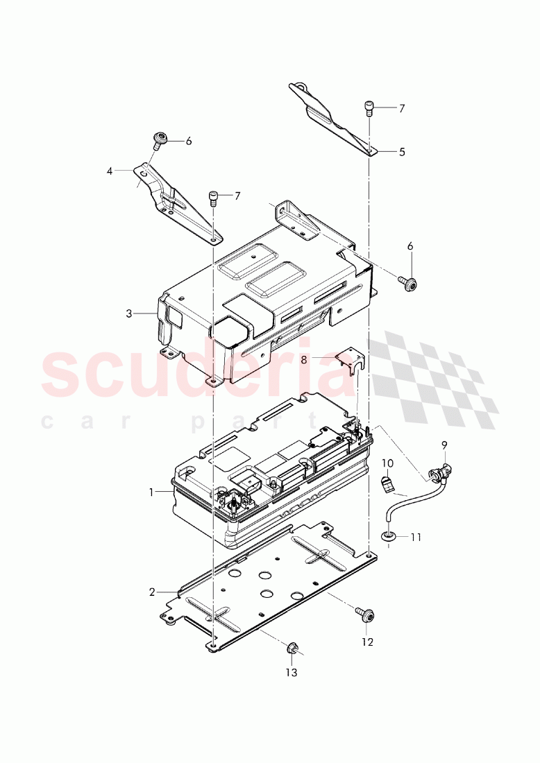 battery, battery mounting, D - MJ 2018>> of Bentley Bentley Bentayga (2015+)