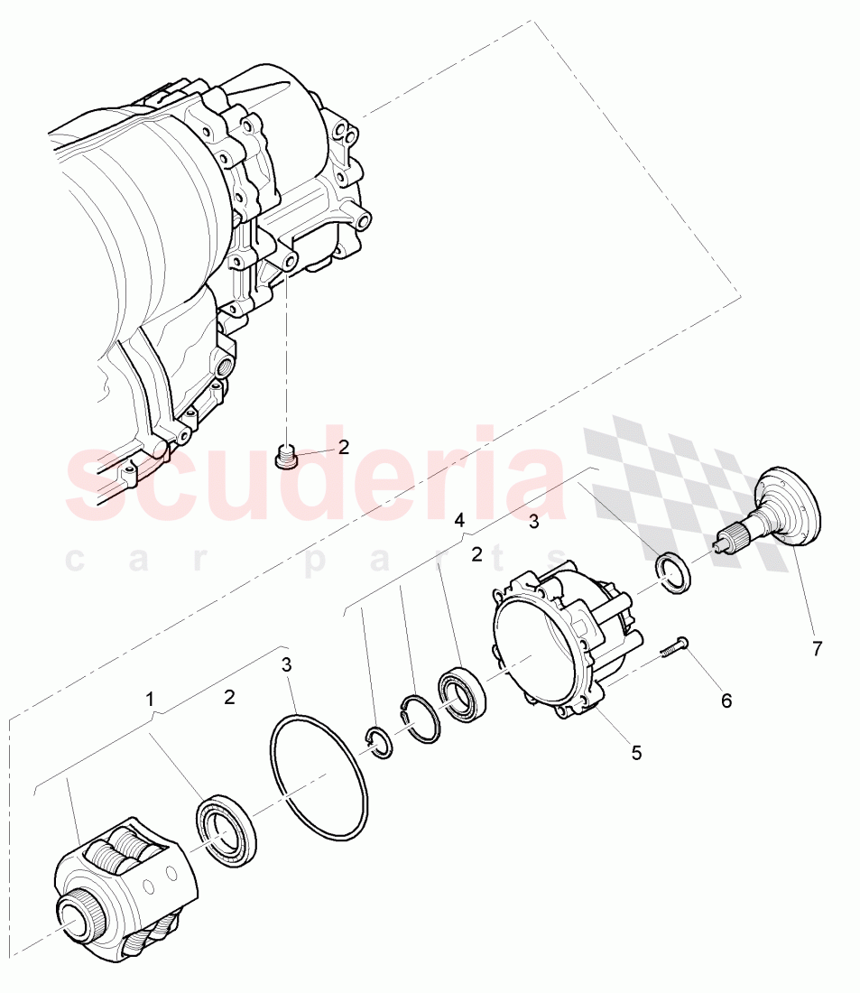 differential, small parts kit, for 6 speed automatic transm. of Bentley Bentley Continental GTC (2011+)