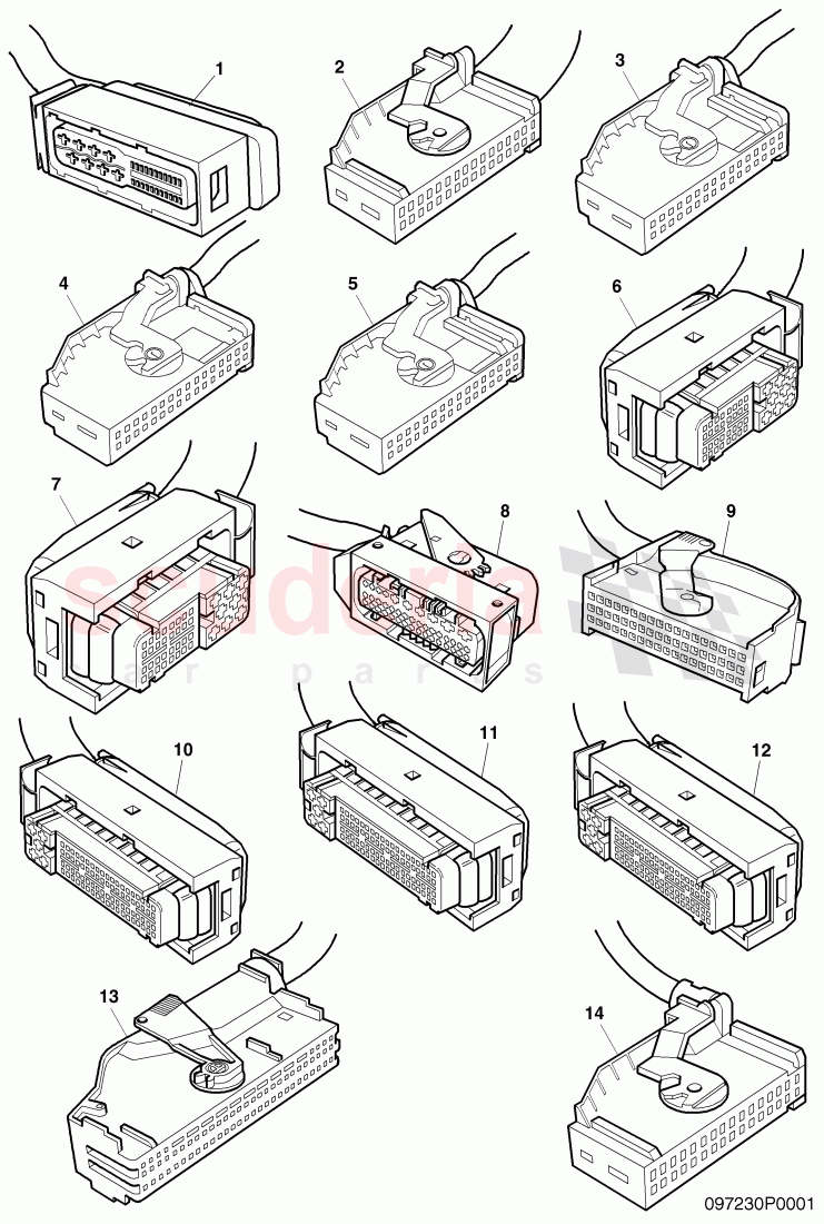 housing for cable connector of Bentley Bentley Continental Flying Spur (2006-2012)