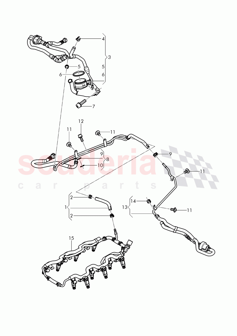 Fuel supply line, valve for charcoal, cannister, Engine bay, D - MJ 2016>> of Bentley Bentley Continental GTC (2011+)