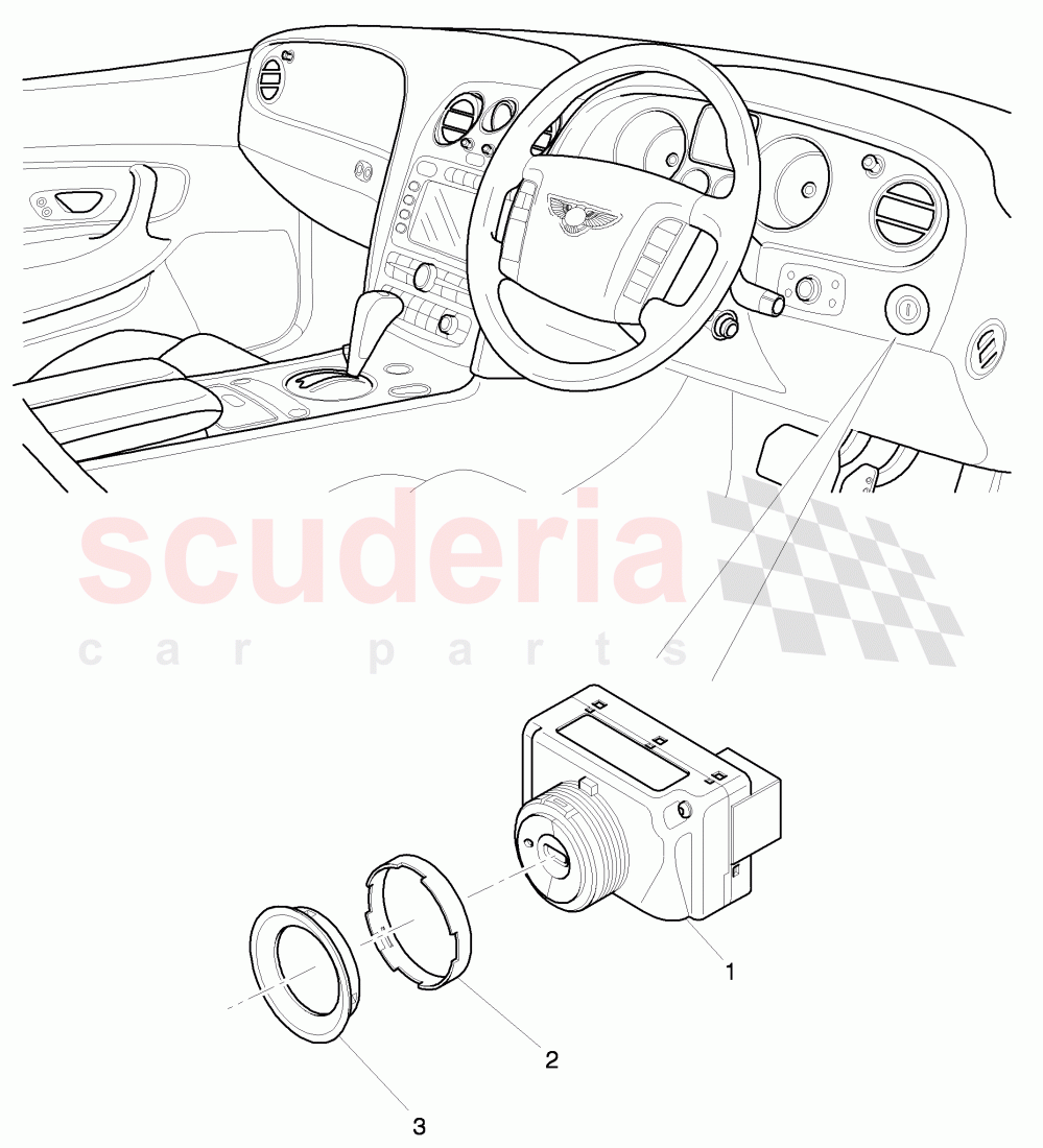 ignition starter switch of Bentley Bentley Continental GTC (2006-2010)