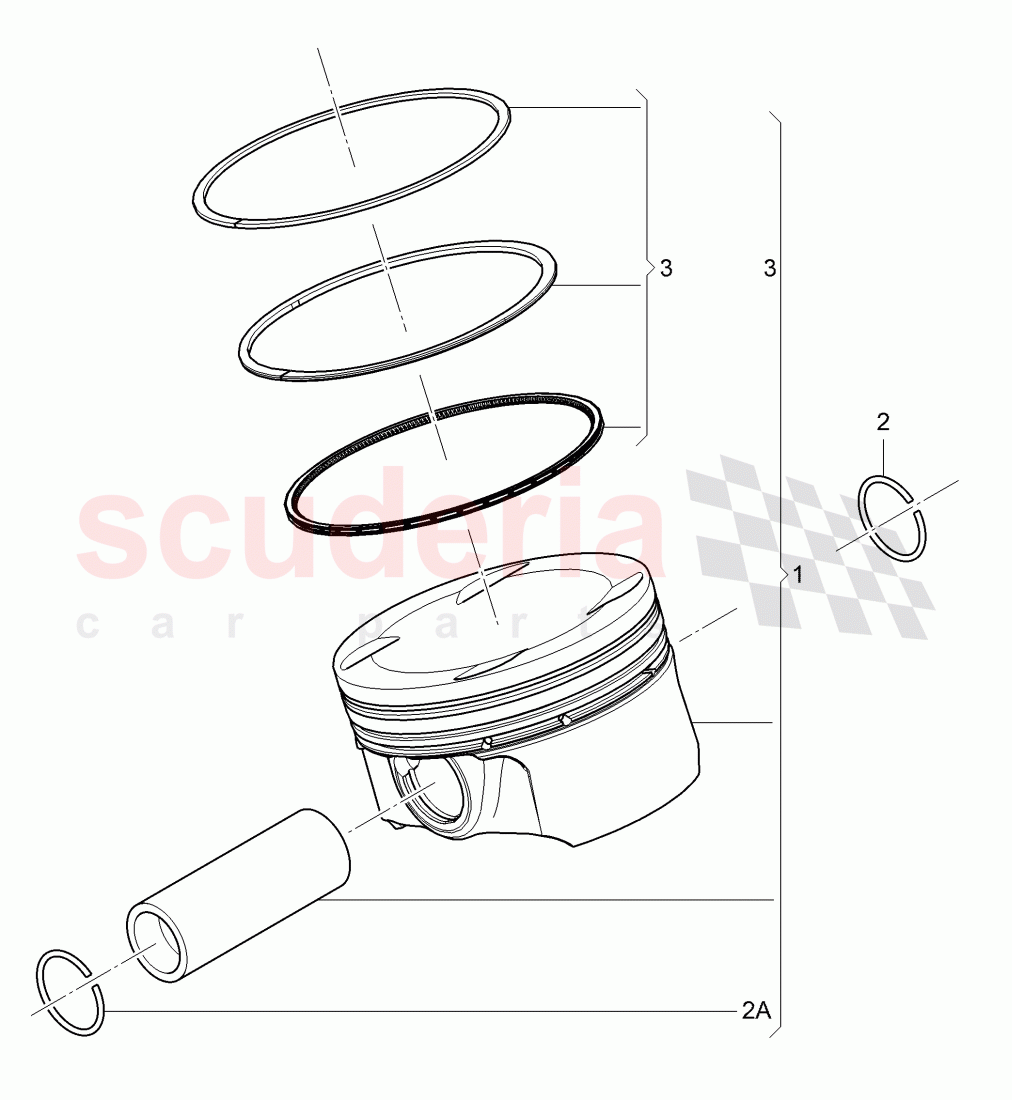 piston, piston ring of Bentley Bentley Continental Flying Spur (2013+)