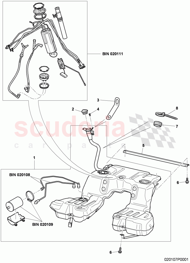 fuel tank with pump fuel gauge, and connecting parts, D >> - MJ 2010 of Bentley Bentley Continental Supersports (2009-2011)