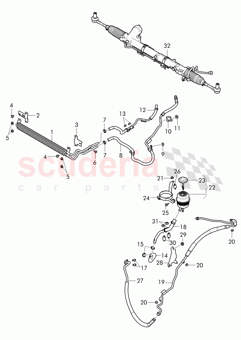 power steering, Reservoir, Pipes, Hoses of Bentley Bentley Continental Flying Spur (2013+)