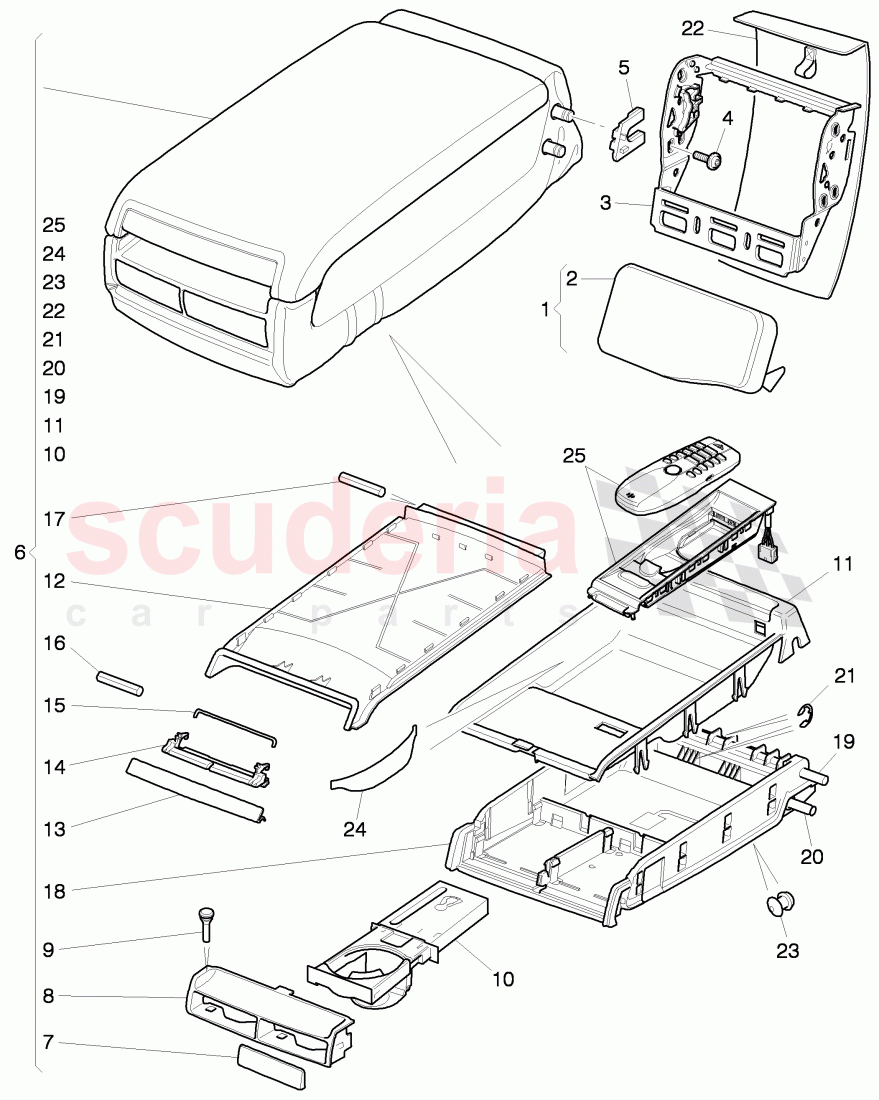 rear seat, Centre armrest, D - MJ 2012>> of Bentley Bentley Continental Flying Spur (2006-2012)