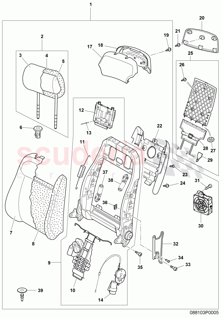 Seat Squab and Headrest, D >> - MJ 2006 of Bentley Bentley Continental Flying Spur (2006-2012)