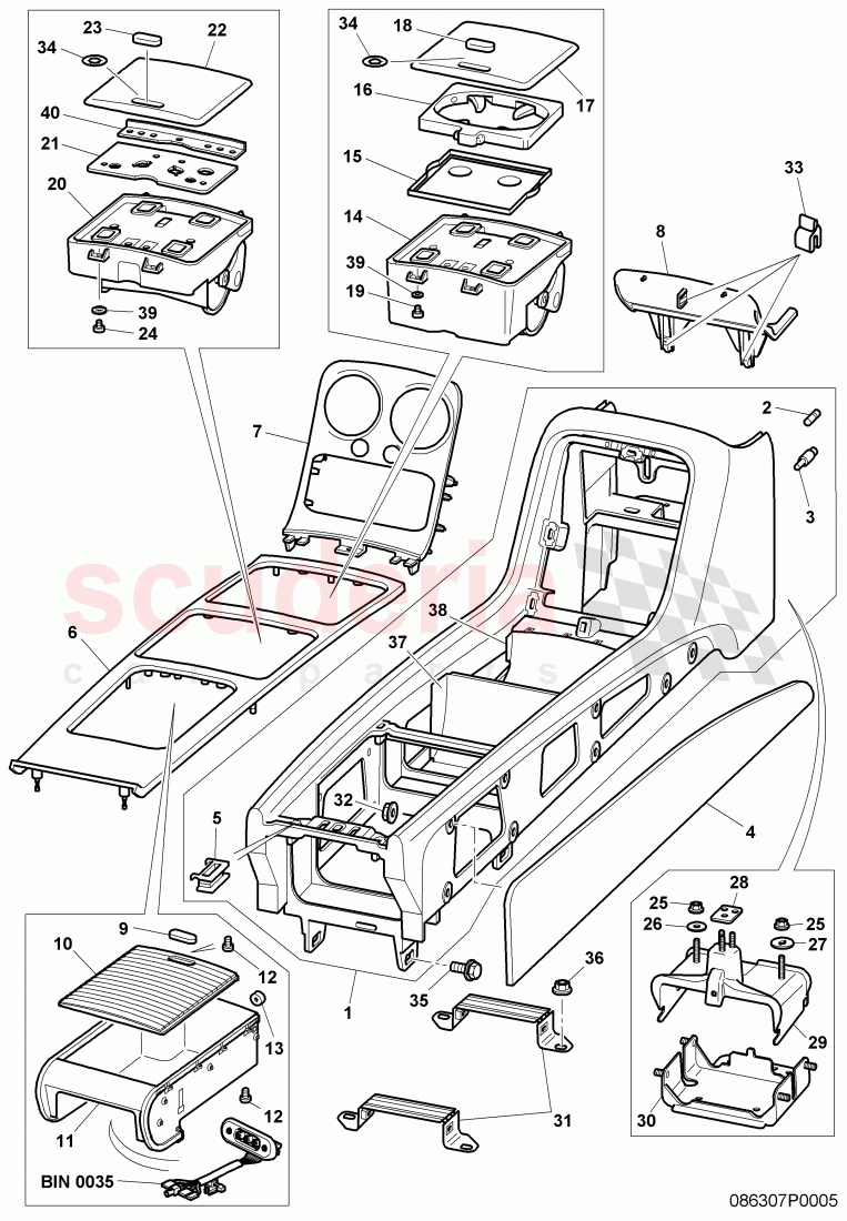 center console, F >> 3W-9-062 046 of Bentley Bentley Continental Flying Spur (2006-2012)