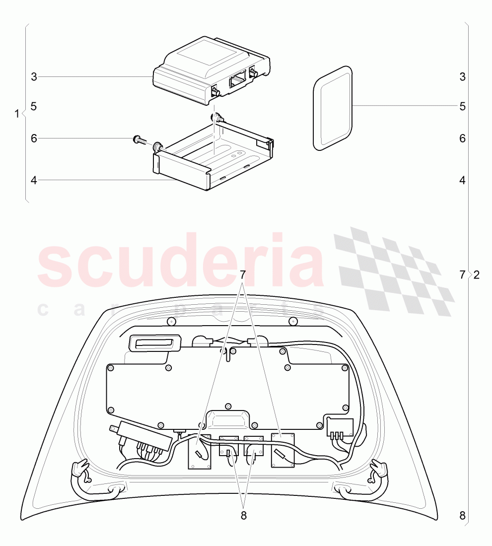 Original Accessories, Installation kit for vehicle, positioning system of Bentley Bentley Continental GTC (2011+)