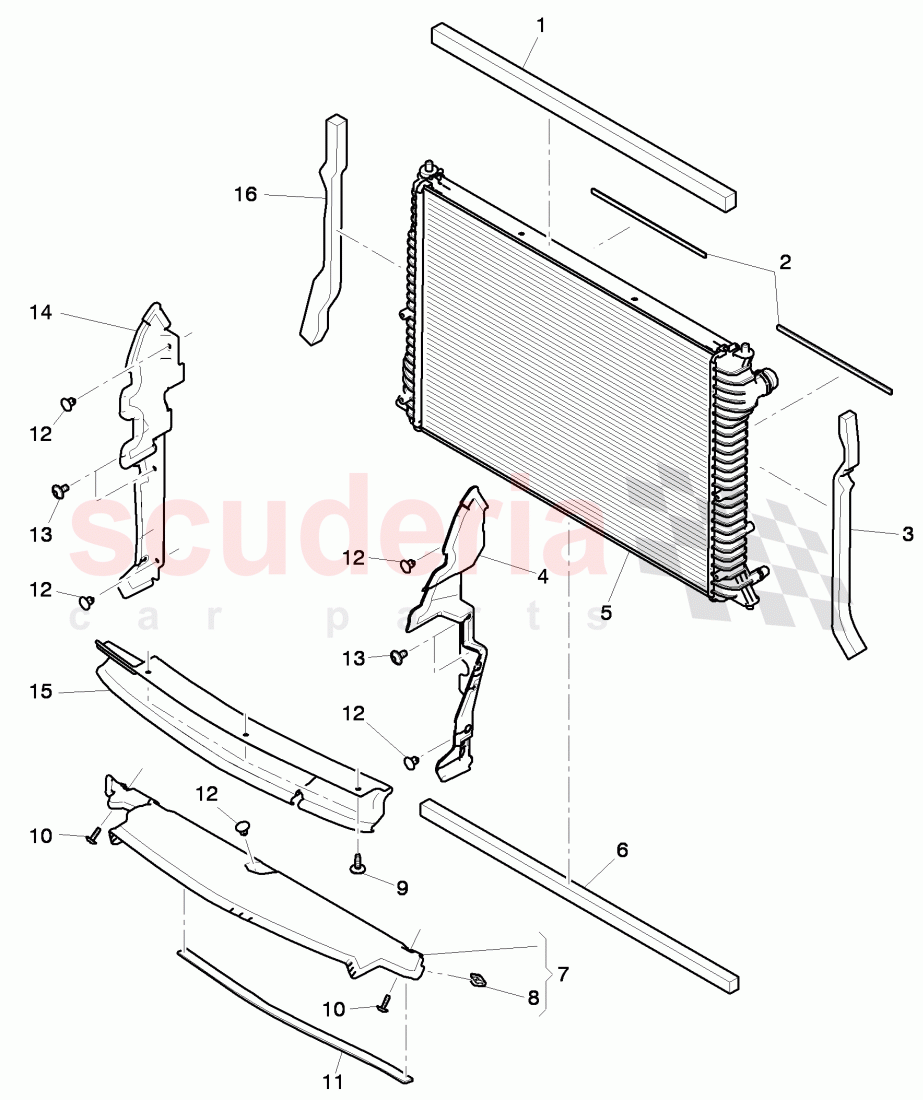 air duct, Coolant radiator, D >> - MJ 2014 of Bentley Bentley Continental GT (2011-2018)