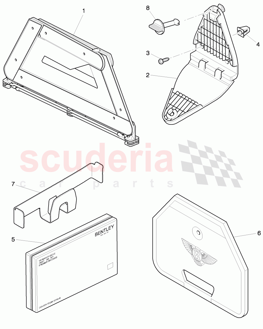 Warning Triangle andFirst Aid, KIT, D - MJ 2012>> of Bentley Bentley Continental Flying Spur (2006-2012)