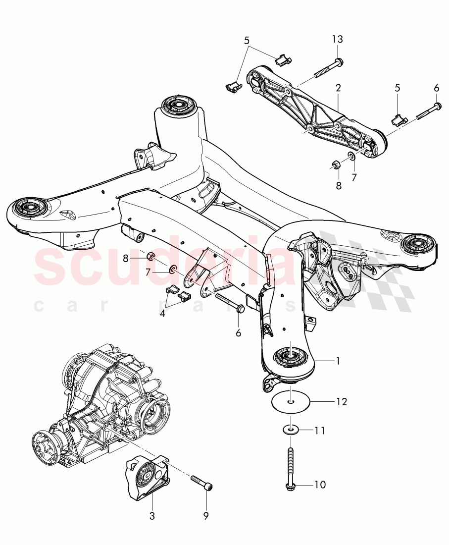 sub-frame, with rubber mounting of Bentley Bentley Continental Supersports (2017+)