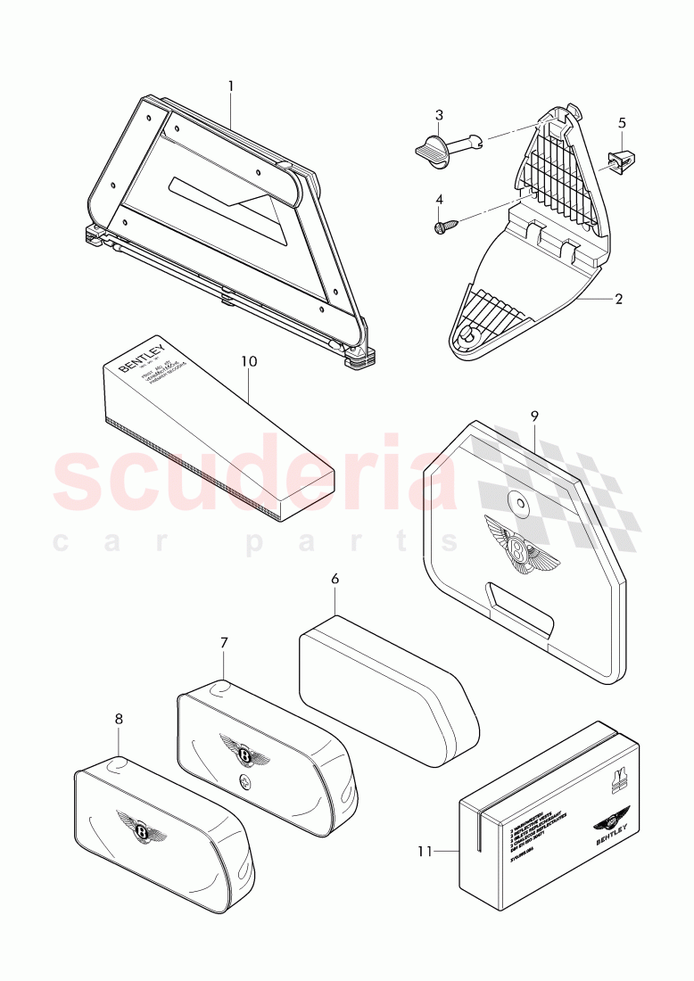 warning triangle, first aid kit of Bentley Bentley Continental Supersports Convertible (2017+)