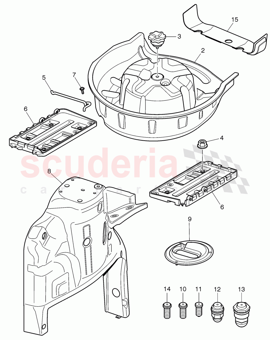 wheel housing, spare wheel well of Bentley Bentley Continental Flying Spur (2006-2012)