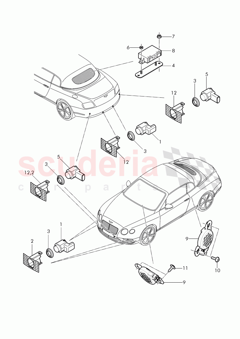 parking assist of Bentley Bentley Continental Supersports Convertible (2017+)