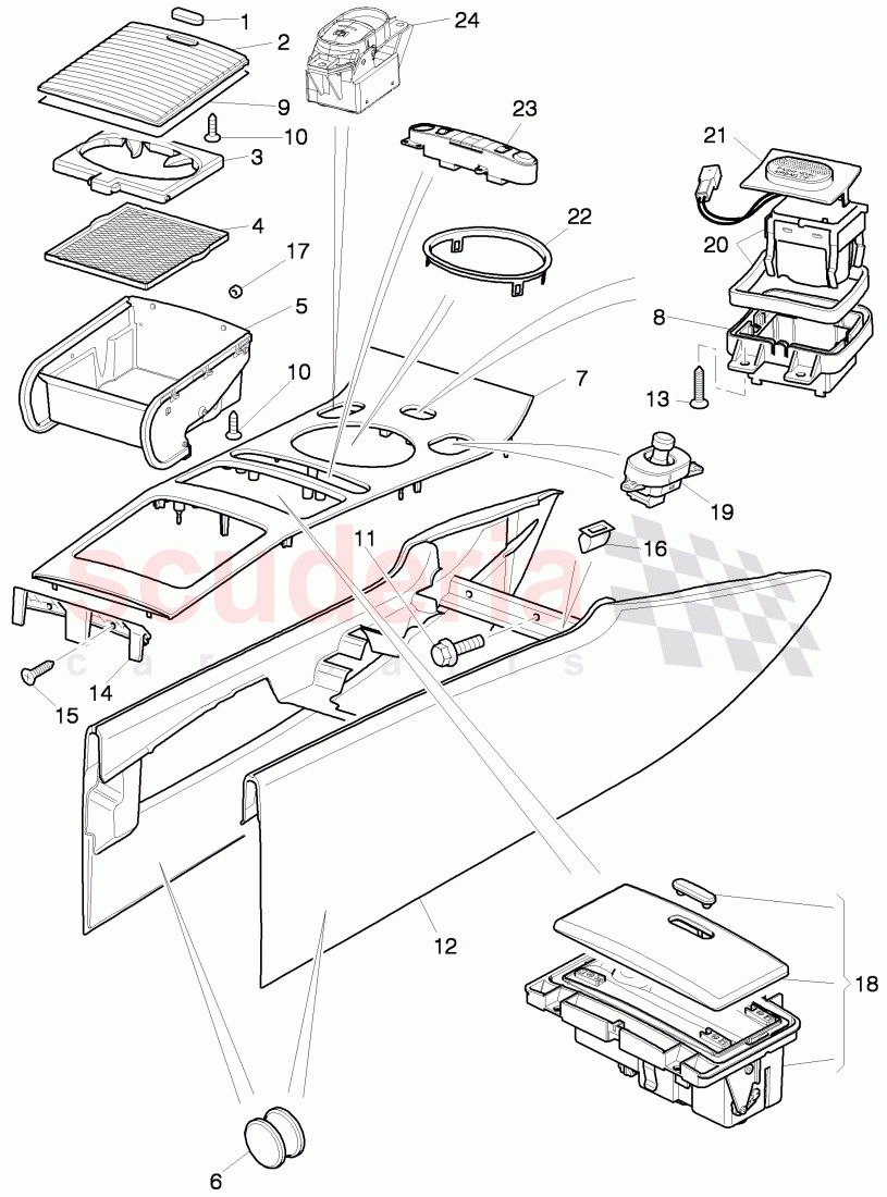 center console, D - MJ 2012>> of Bentley Bentley Continental Flying Spur (2006-2012)