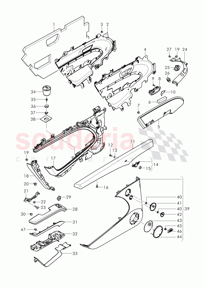 door trim panels, D - MJ 2017>> of Bentley Bentley Mulsanne (2010+)