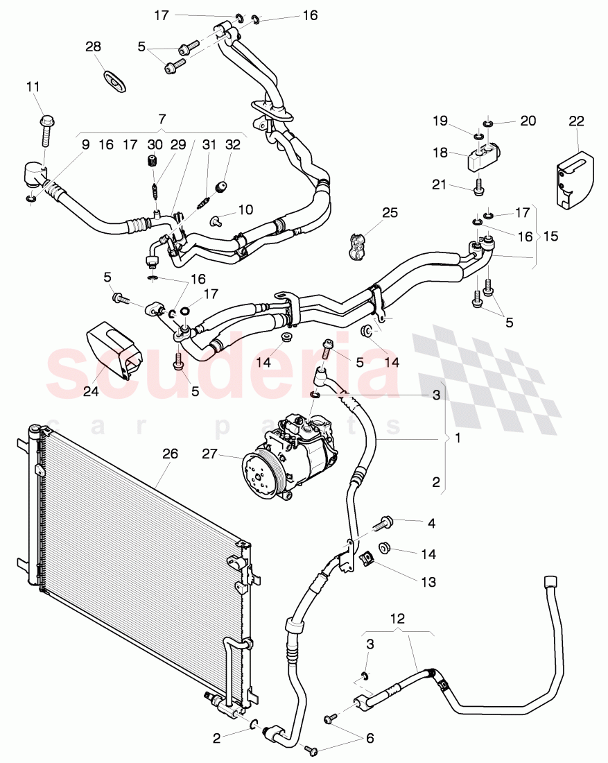 refrigerant circuit, D >> - MJ 2016 of Bentley Bentley Mulsanne (2010+)