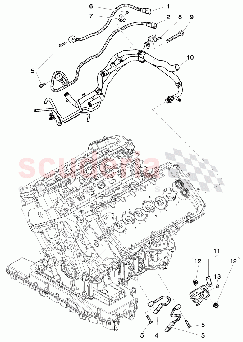 knock sensor, Bracket for knock sensor of Bentley Bentley Continental GTC (2011+)