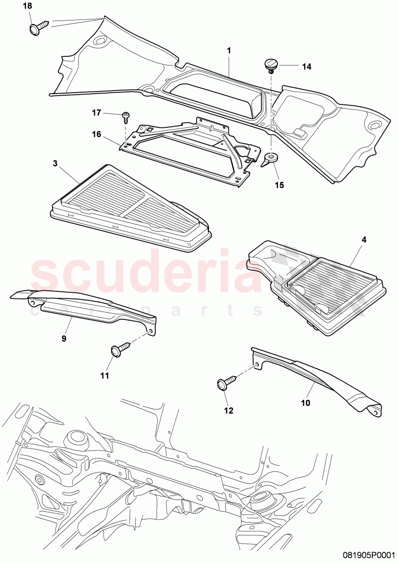 Plenum and Filters of Bentley Bentley Continental GT (2003-2010)