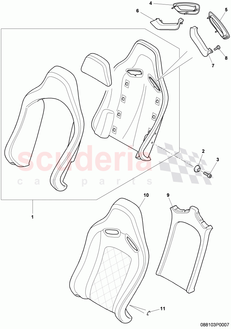 Seat Squab and Headrest of Bentley Bentley Continental Supersports (2009-2011)