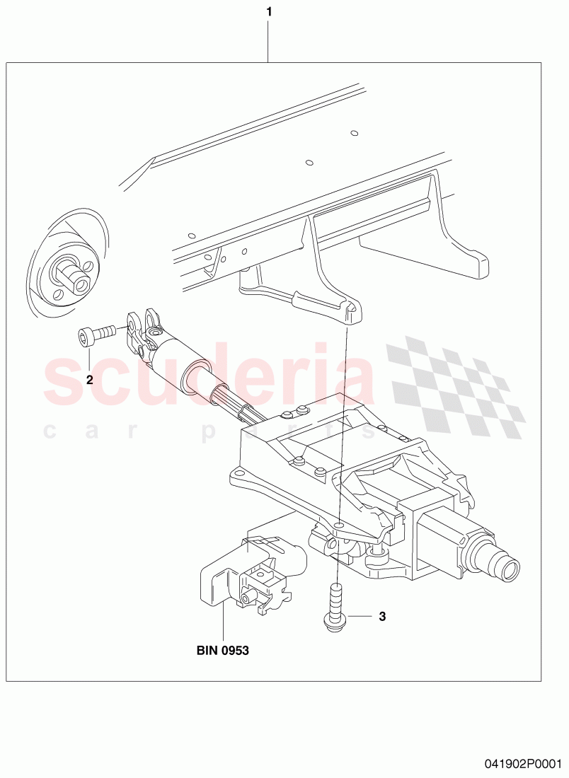 steering column with attachment parts of Bentley Bentley Continental GT (2003-2010)