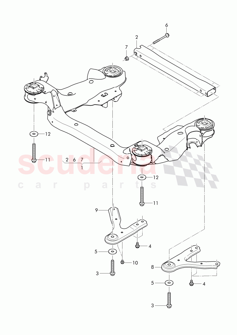 sub frame of Bentley Bentley Continental GT (2011-2018)