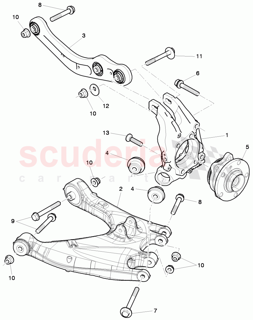 track control arm, wheel bearing housing of Bentley Bentley Continental GT (2011-2018)