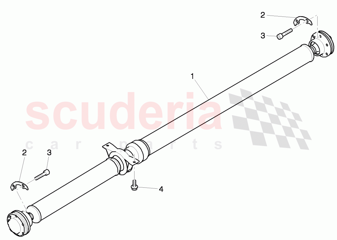 propeller shaft 2-piece with intermediate bearing of Bentley Bentley Mulsanne (2010+)