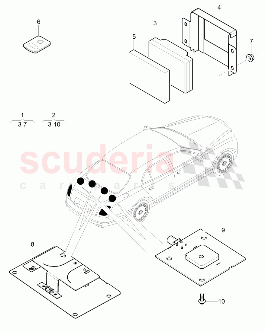 Original Accessories, Installation kit for vehicle, positioning system of Bentley Bentley Mulsanne (2010+)