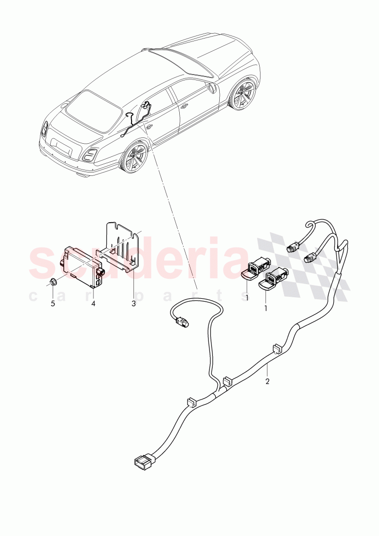 USB socket with cover of Bentley Bentley Mulsanne (2010+)