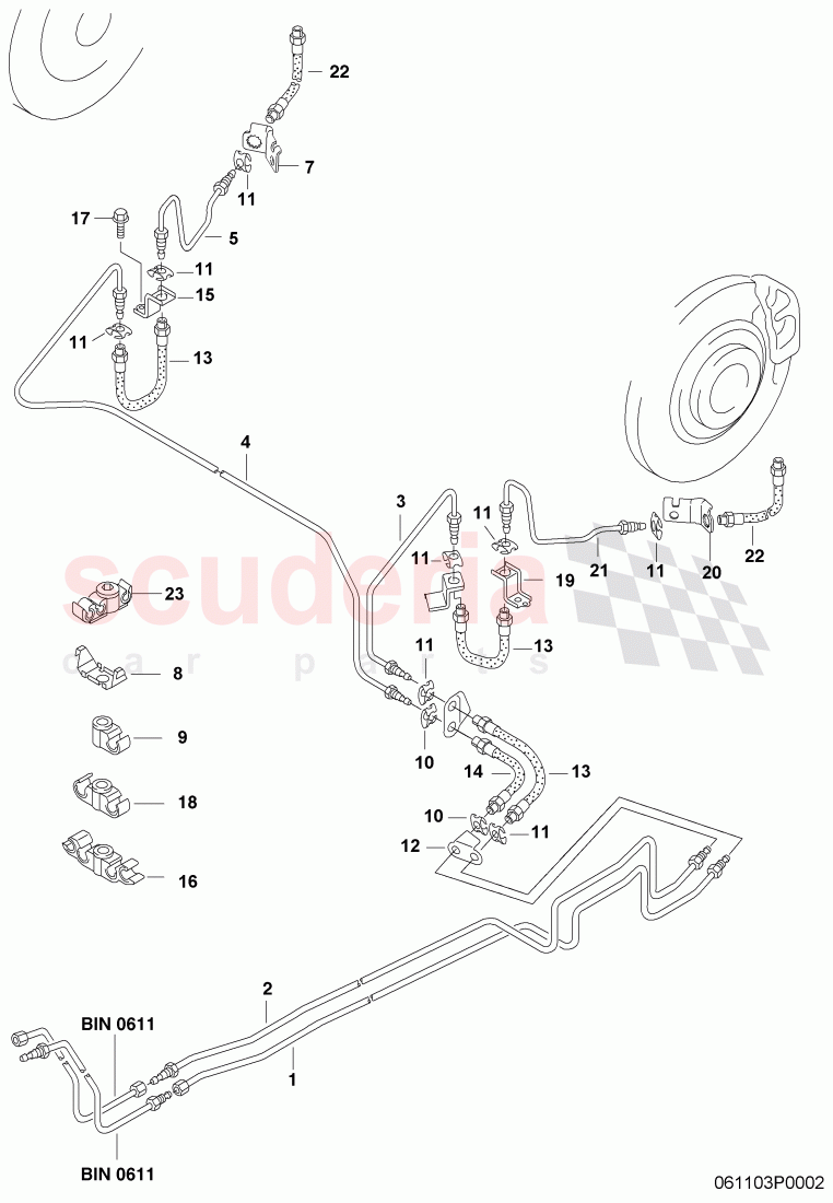 brake line of Bentley Bentley Continental Supersports (2009-2011)