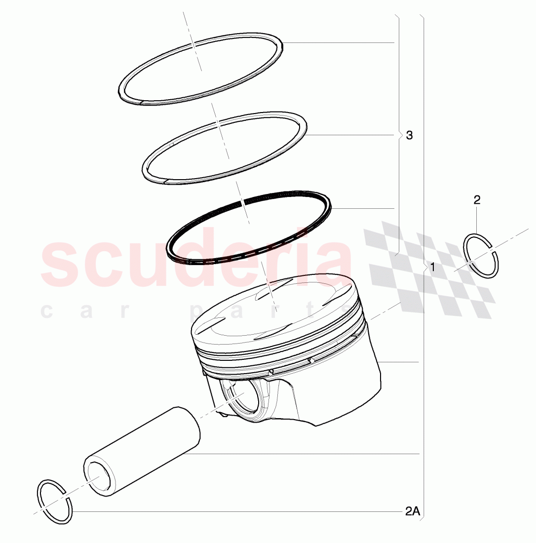 piston, piston ring of Bentley Bentley Continental GT (2011-2018)