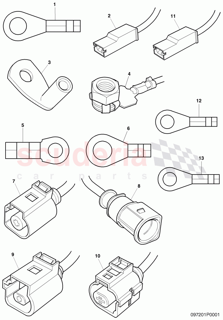 housing for cable connector of Bentley Bentley Continental Supersports (2009-2011)