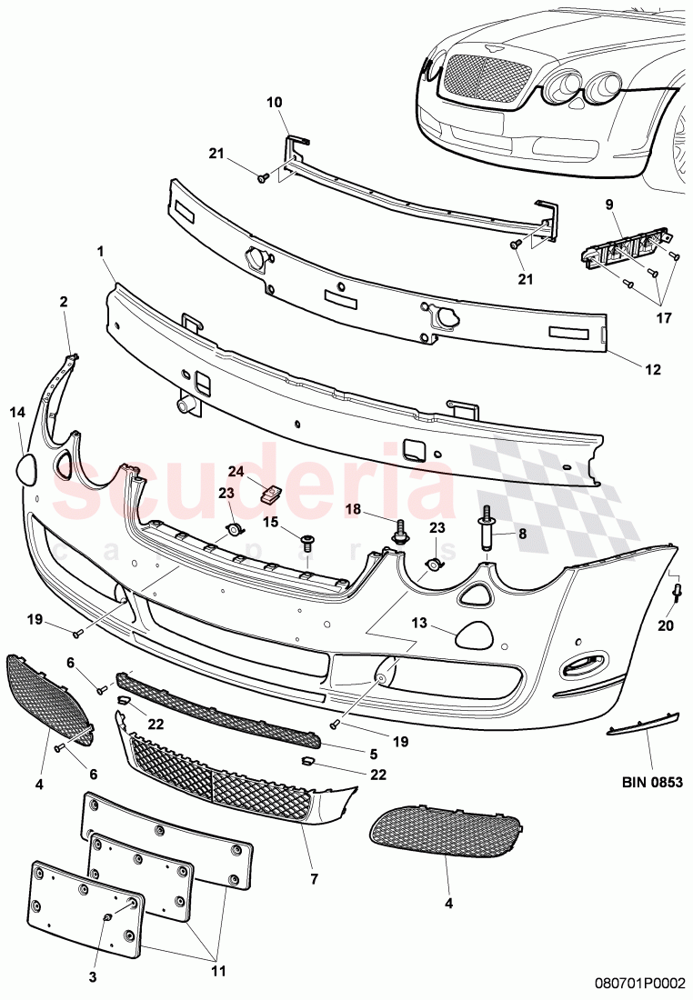 bumper, D >> - MJ 2008 of Bentley Bentley Continental Flying Spur (2006-2012)