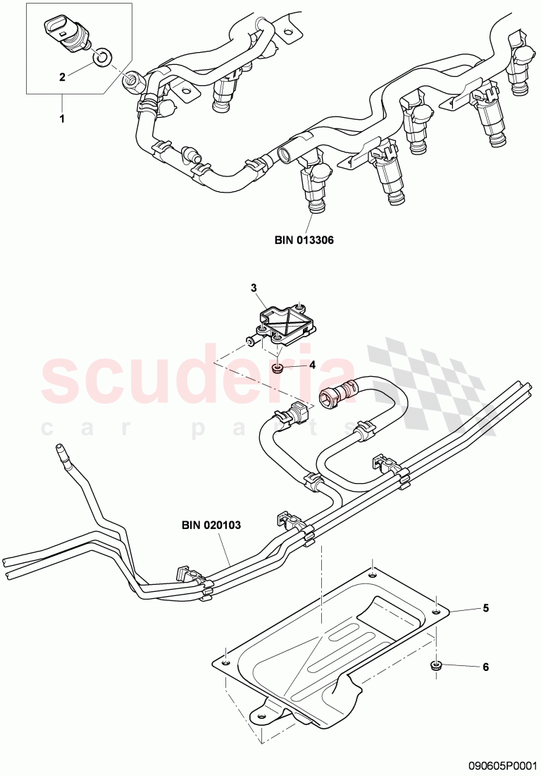 Sensor fuer Kraftstoffmischung, mit Halter, pressure sensor, F >> 3W-C-074 020, F >> ZA-C-074 020 of Bentley Bentley Continental Supersports (2009-2011)