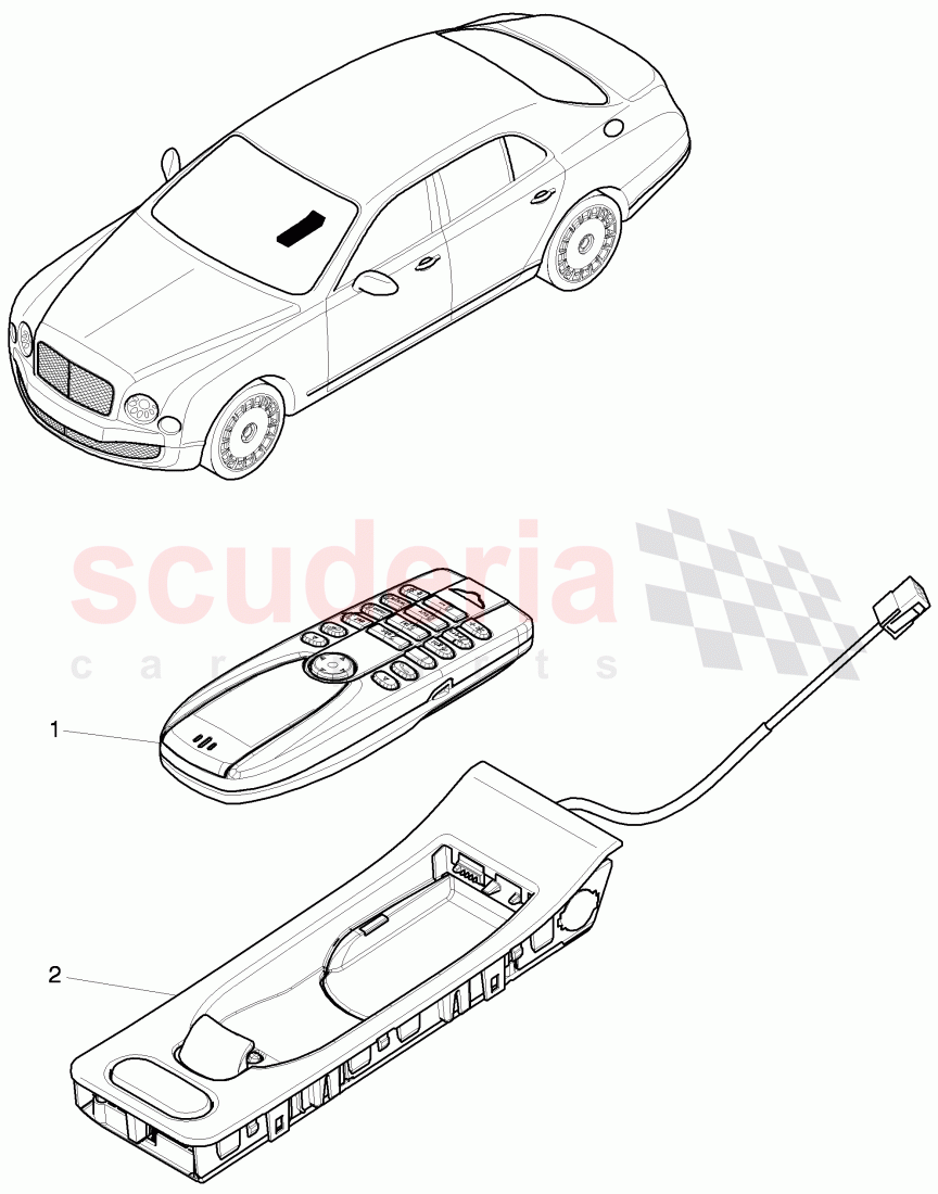 telephone, accessories of Bentley Bentley Mulsanne (2010+)