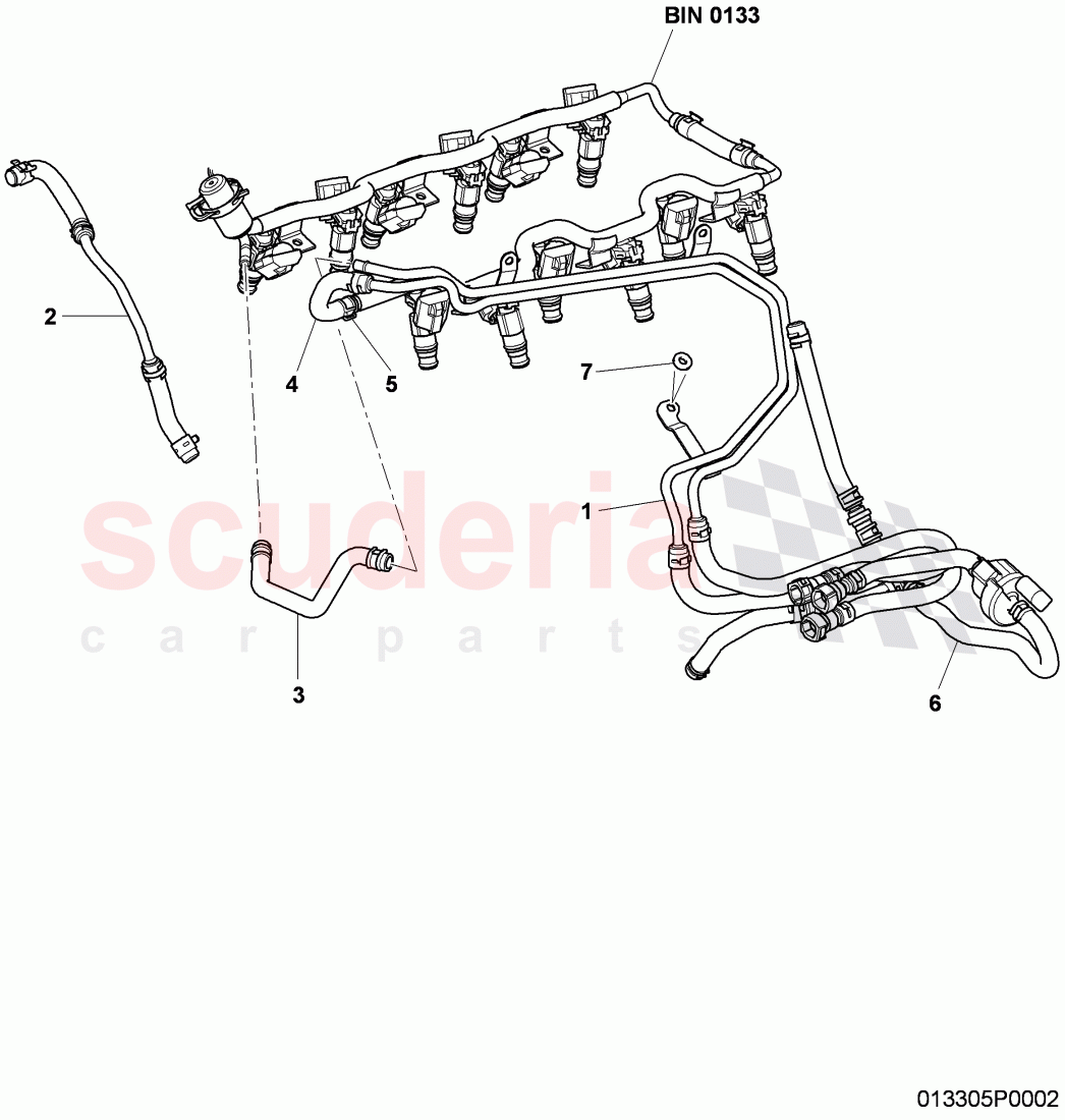 fuel line (tube) with vent, line (tube), D - MJ 2005>> - MJ 2007 of Bentley Bentley Continental GT (2003-2010)