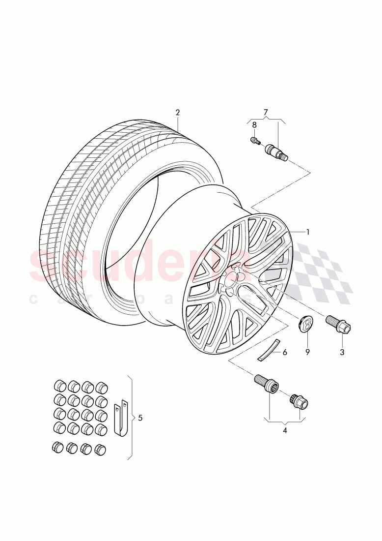 Complete wheels and tires of Bentley Bentley Continental Supersports Convertible (2017+)