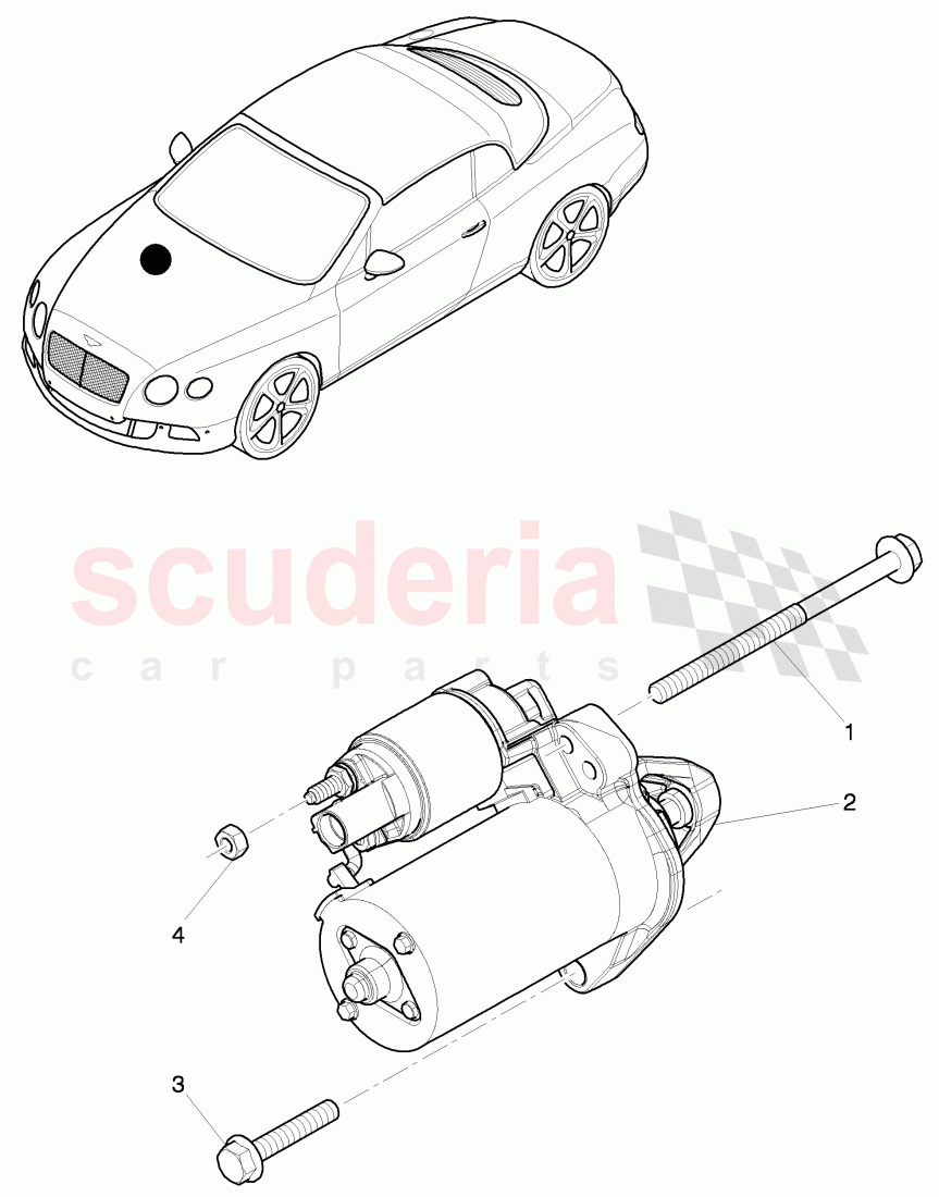 starter of Bentley Bentley Continental GTC (2011+)