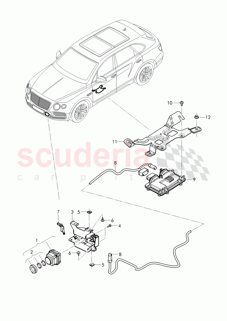 Camera for night-vision system of Bentley Bentley Bentayga (2015+)