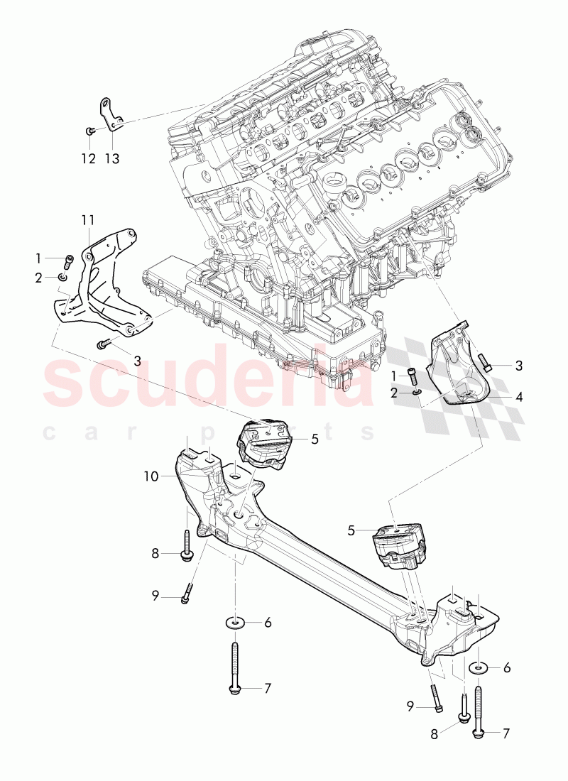 Engine mounting of Bentley Bentley Continental Flying Spur (2013+)