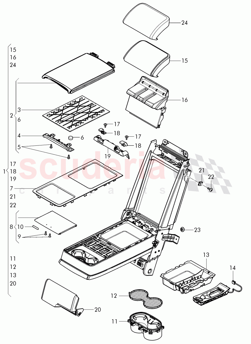 armrest of Bentley Bentley Continental Flying Spur (2013+)