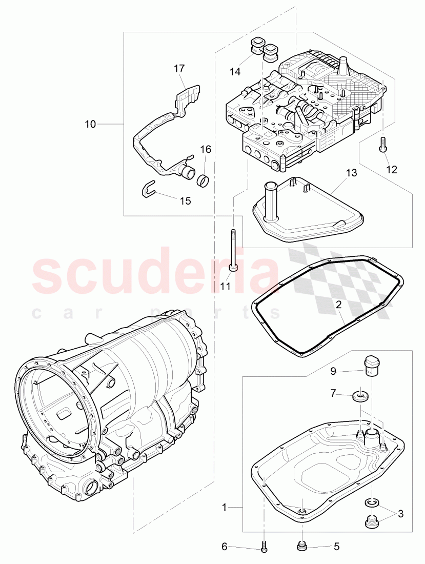 Mechatronic with software, oil pan, oil strainer, for automatic transmission of Bentley Bentley Continental Supersports (2009-2011)