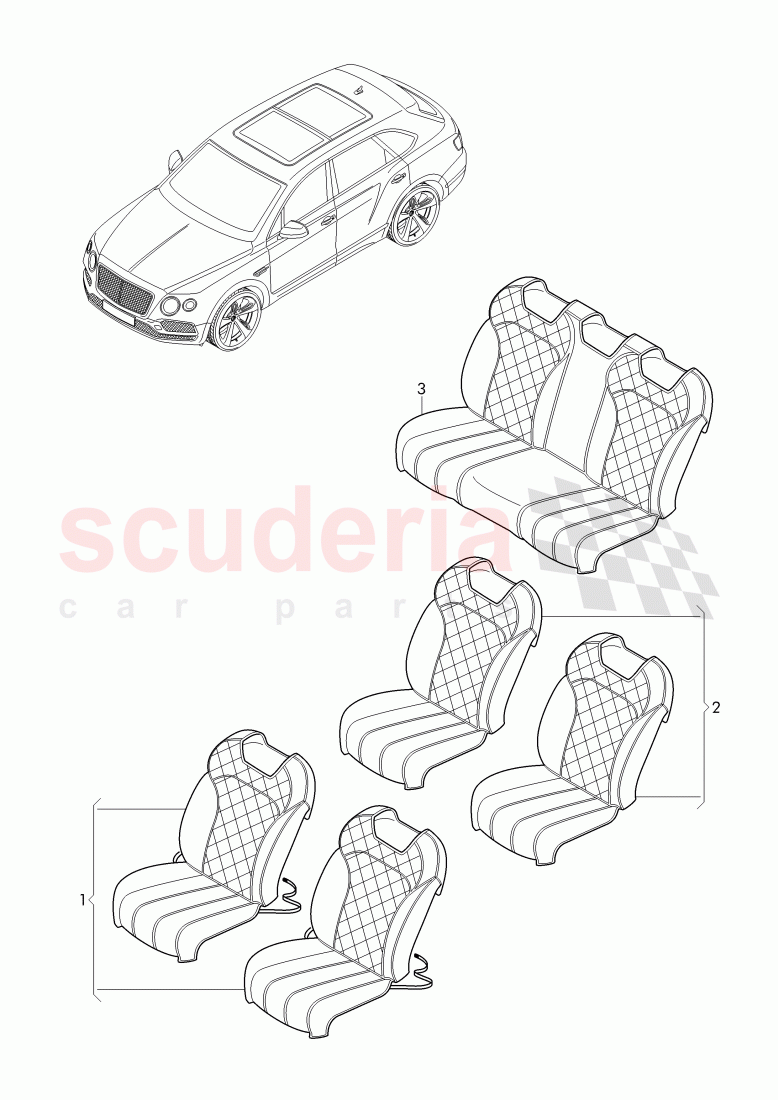 Original Accessories, Seat cover of Bentley Bentley Bentayga (2015+)