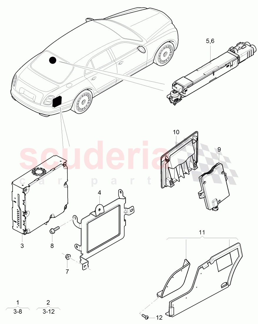 Original Accessories, v receiver (tuner) of Bentley Bentley Mulsanne (2010+)