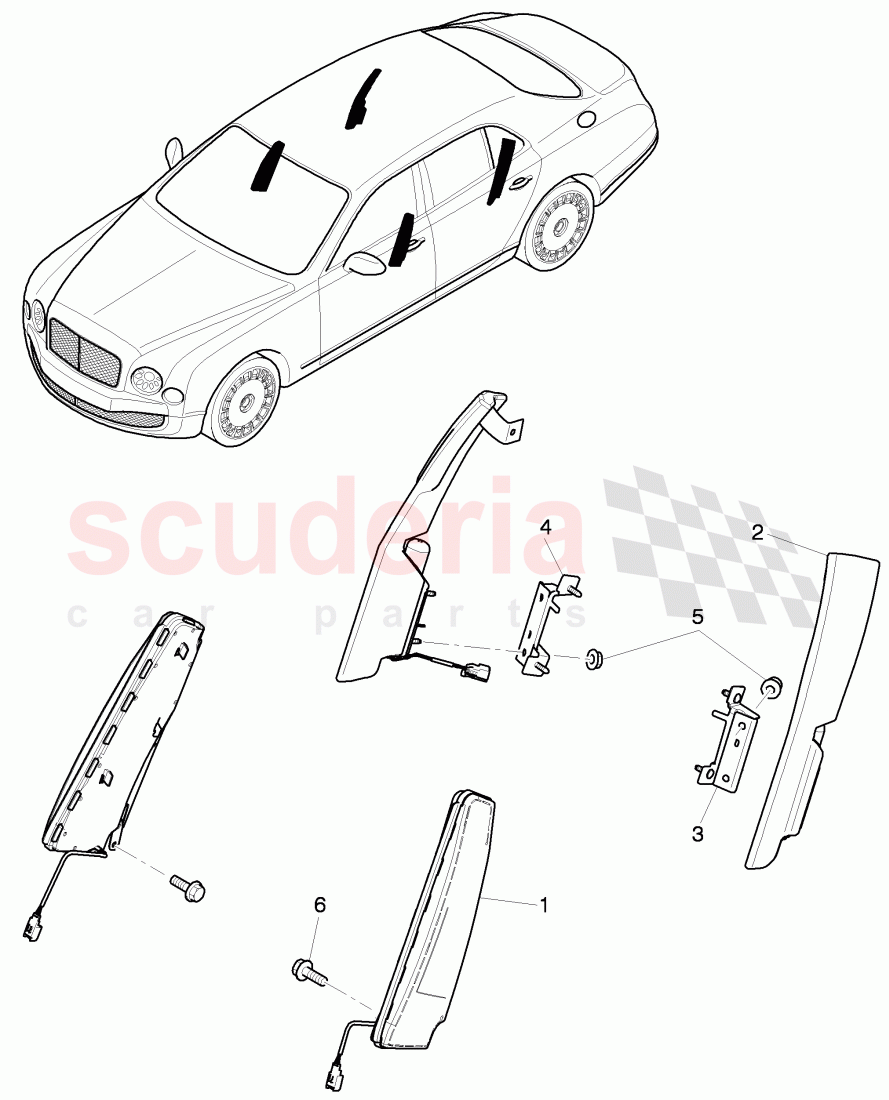 side air bag unit, backrest, D >> - MJ 2016 of Bentley Bentley Mulsanne (2010+)